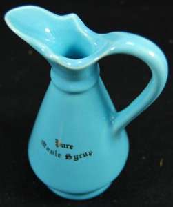 Baby Blue Pure Maple Syrup Pitcher USA 474 Sky 5 3/4  