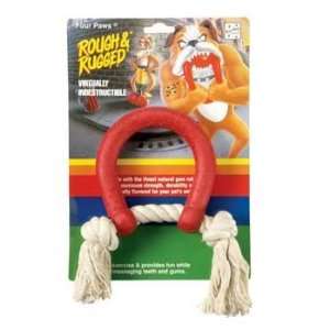  Rough & Rugged Horseshoe Toy with Rope