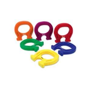  Horseshoe Shaped Magnets; 6 Color Set; no. LER0790 Office 
