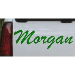  Morgan Car Window Wall Laptop Decal Sticker    Dark Green 