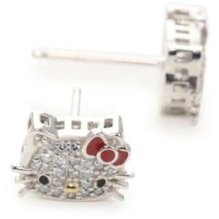 Hello Kitty Sweet Statements Diamond And Sterling Silver Stud 