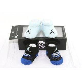 Nike Air Jordan 2 Pairs Newborn Infant Baby Booties Socks Black and 