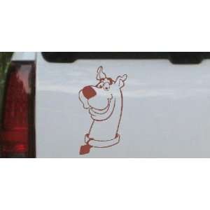 Brown 12in X 6.5in    Scooby Doo Cartoons Car Window Wall Laptop Decal 