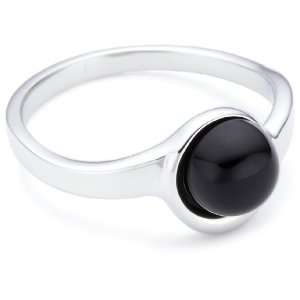  Skagen Denmark Women Jewelry Black Agate Ring Size 6 
