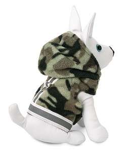 Doggles Dog Fleece Hoodie Jacket Harness CAMO ~Teacup  