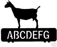 custom DAIRY GOAT metal steel house mailbox topper sign  