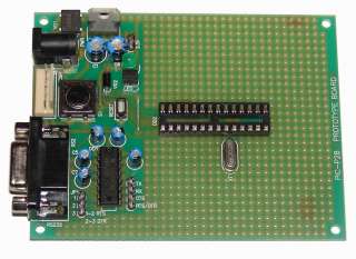 Assembled PIC Microchip PIC P28 prototype board  