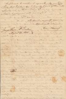   Letter 8/13/1801 per ship William Holmes Georgetown South Carolina