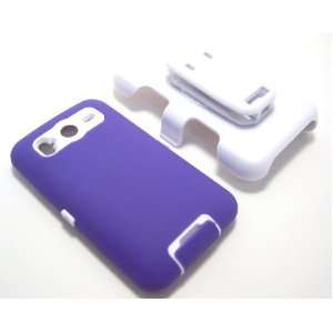  Cover and White Belt Clip Holster, Purple Silicone and White Inner 