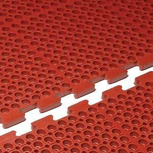  VIP Duralock 3 x 5 Red Interlocking Anti Fatigue Mat 