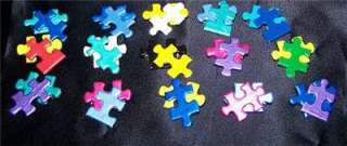 Autism Awareness Handpainted Double piece pins (12 Lot)  