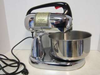 Vintage Retro 50s Chrome Stainless Electric Mixer Silver Chef 