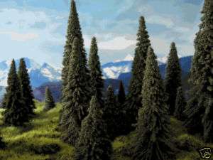 35  O scale scratch built PINE TREES for model railroad  