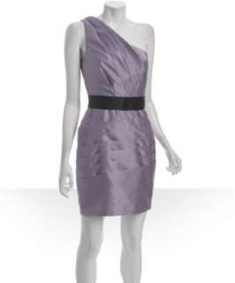by Allen Schwartz new violet pleated one shoulder belted dress 