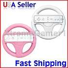PC White & Pink STEERING WHEEL FOR Wii Remote RACING GAME