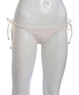Kathleen Cook ivory Athena tie bikini bottom  