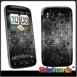 Mosaic Grey Black Vinyl Case Decal Skin To Cover HTC Sensation 4G T 