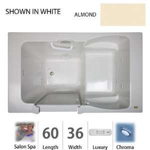 Jacuzzi F7N6036 CLR 4CH A Almond Finestra 60 x 36 Finestra Walk In 