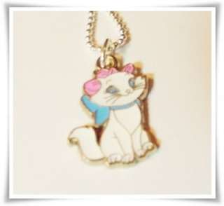 MARIE** Aristocats*White Cat*Silver*Charm*Necklace  