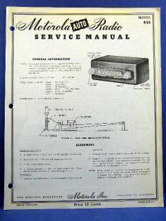 Motorola Auto Radio Service Manual Model 500  