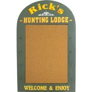    Personalized Hunting Lodge Cork Board Sign