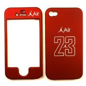  Jordan Red iPhone 4 4G 4S Faceplate Case Cover Snap On 