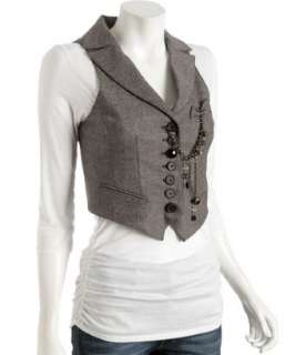   wool notch lapel vest  