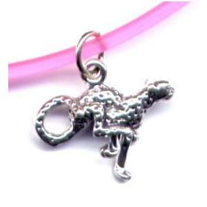   Pink Cheetah Ankle Bracelet Sterling Silver Jewelry