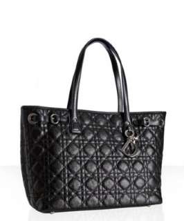 Christian Dior black coated denim Panarea small tote   up to 