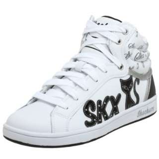 Skechers Womens Fabulous SKX Logo Hi Top Sneaker   designer shoes 