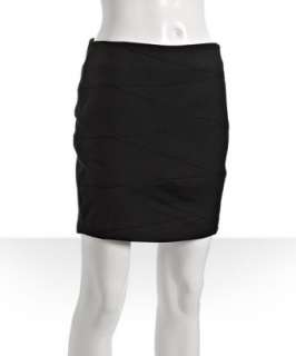 Twenty8Twelve ebonized pleated linen Wilma mini skirt   up 