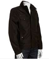 Kenneth Cole Reaction black water resistant zip front bomber jacket 