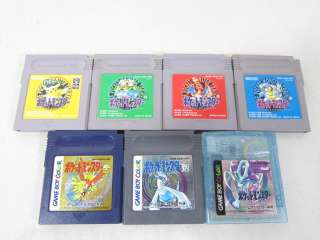GAME BOY Lot of 7 POKEMON Game COMPLETE Set Nintendo Import Japan 