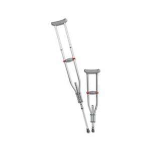  Quick Fit Push Button Aluminum Crutches, Adjustable, 47 