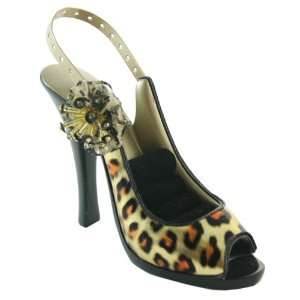   Metallic Leopard Shoe RingEarring Jewelry Holder Gold