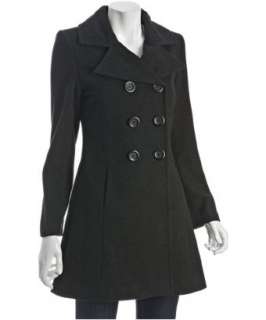 Shyla oxford grey wool blend double breasted A line coat   up 