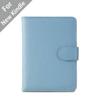 ) Classic Kindle Leather Case (Sky Blue) for 4th Generation 6 Kindle 