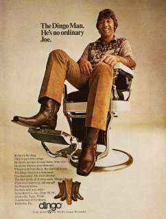 1971~JOE NAMATH~DINGO BOOTS~No Ordinary Joe~Shoeshine/Barbers Chair 