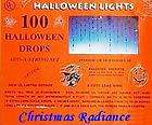 new 100 orange halloween drape icicle party lights 
