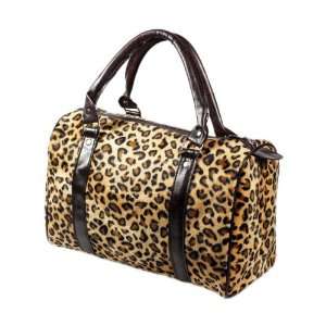   Leopard] Fashion Leopard Double Handle Leatherette Satchel Bag Handbag