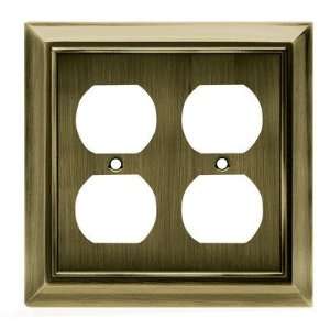 Liberty Hardware W066ZMC SBA C, Double Duplex Wall Plate, Antique