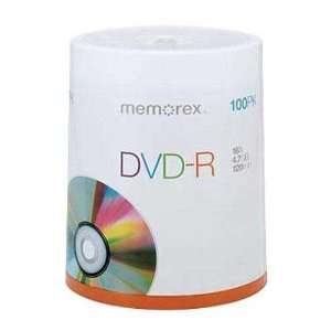  Memorex 16X DVD R Branded Media 100 Pack in Cake Box 