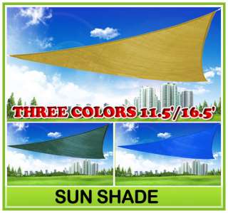New Triangle Sun Shade Sail Canopy Outdoor Patio Multi Color/Size 