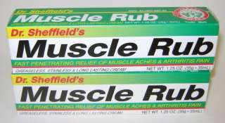 DR SHEFFIELDS Muscle Rub Cream 1.25 oz each Boxed 2013  