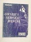 Suzuki OEM Factory Owners Service Manual RM80 1992 9901