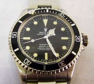 Vintage 1962 ROLEX PERPETUAL OYSTER SUBMARINER 4 LINE WATCH  