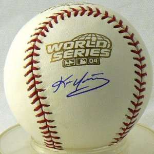  Signed Kevin Youkilis Baseball   WS