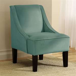   Skyline Furniture 72 1VLVTCARIB Swoop Arm Accent Chair