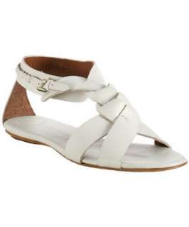 Modern Vintage white leather Fatima sandals  