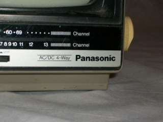 Vintage Panasonic Black & White Portable TV w/ Quasar Rechargeable 